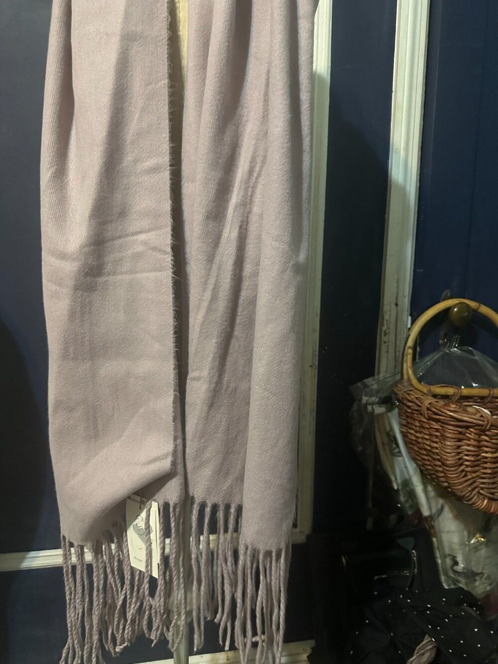 A New Day Lavender Fringed Scarf